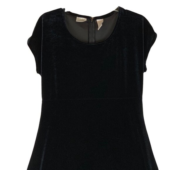 Vintage Jacqueline Ferrar Black Velvet Maxi Dress Size 4 Stretch Holiday Formal - Picture 2 of 6